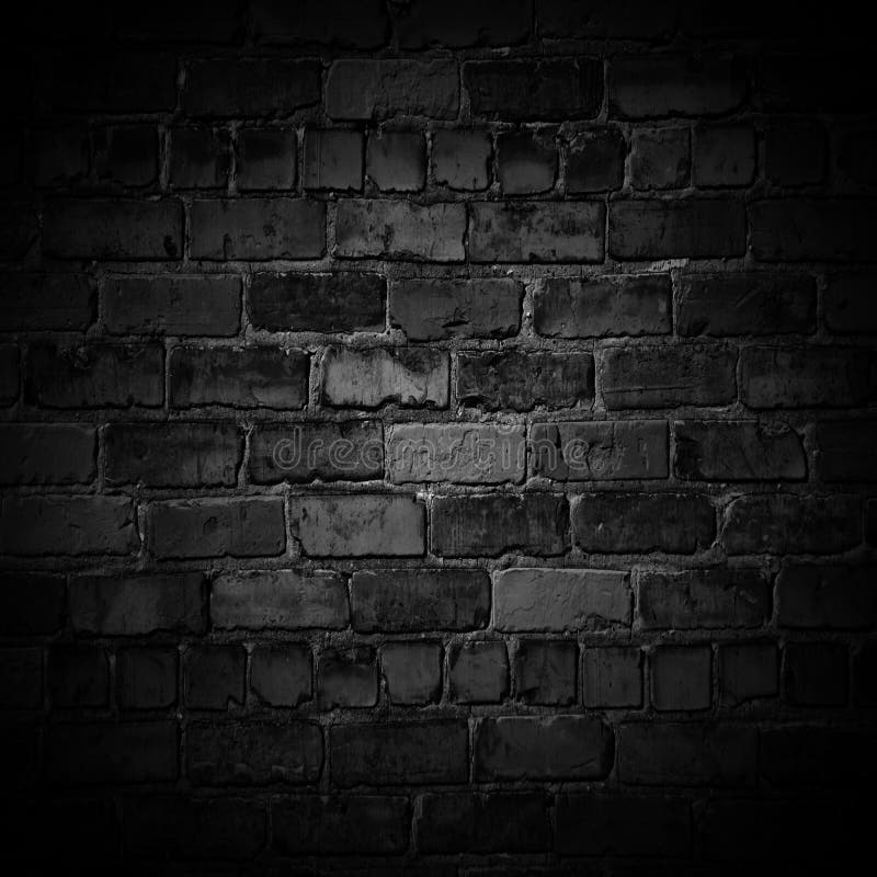 Old Black Wall Background. Texture with Border Black Ba Stock