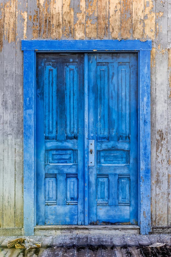 Old blue door