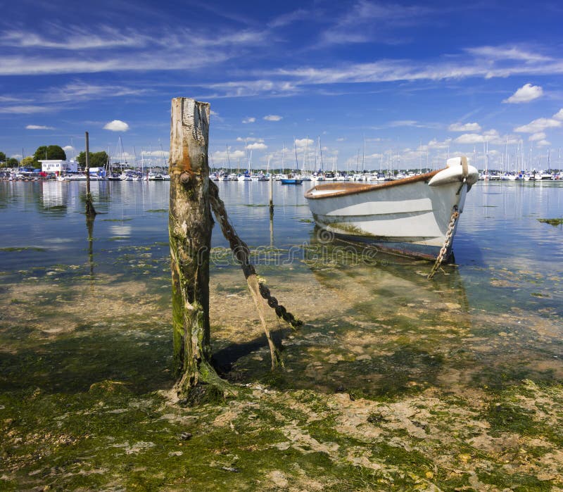 Old boats in Poole Harbour royalty free stock image