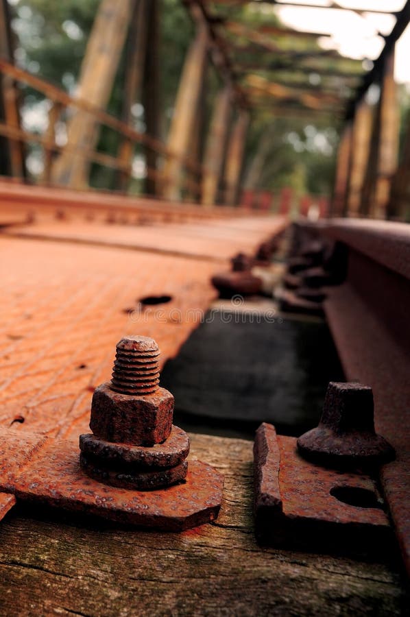 Old bolt stock image. Image of railway, iron, rail, path 34941677