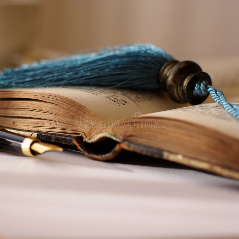 Old Book and Pen royalty free stock photography Old Book and Pen royalty free stock photography