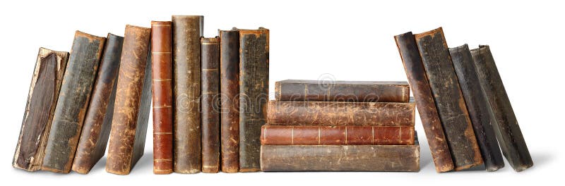 Isolated old books royalty free stock image