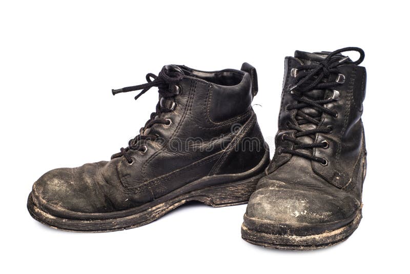 Dirty work boots stock photo. Image of shoes, renovations - 2592502