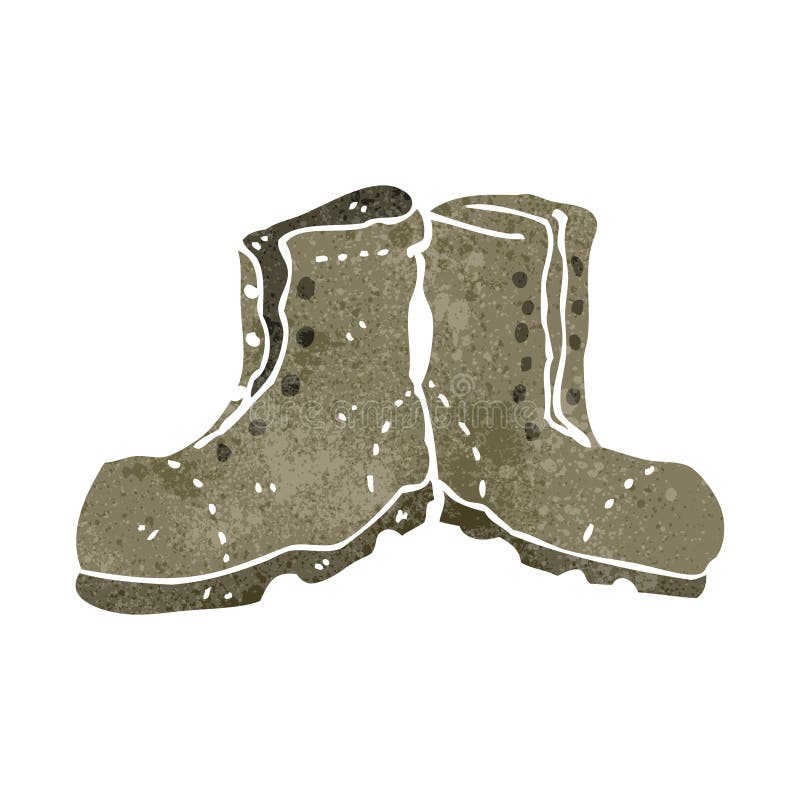 Old boots retro cartoon stock illustration. Illustration of artwork