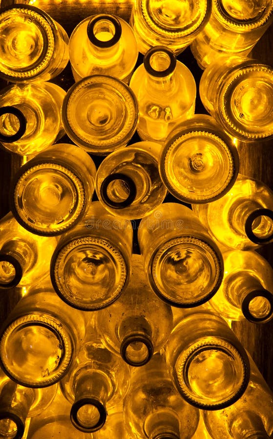 Old Bottles of Rum Yellow/gold Light Stock Image Image of