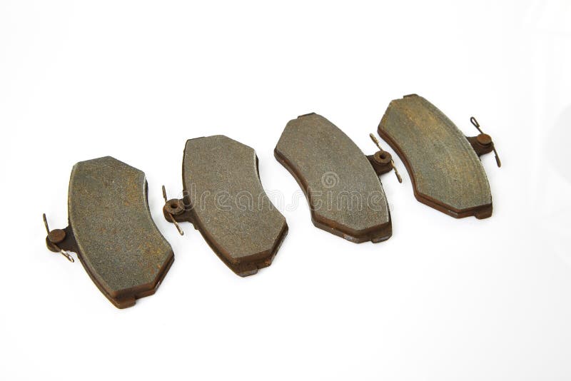 Old brake pads stock photo. Image of pads, spare, closeup 74062616