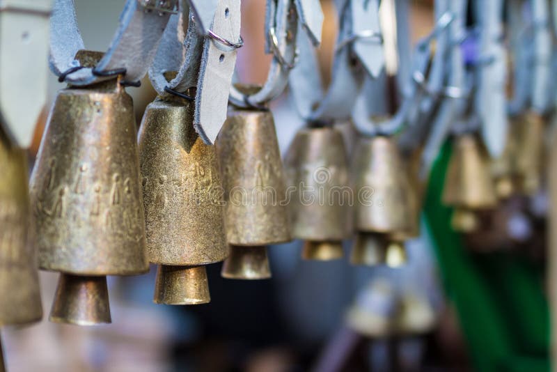 Old brass bells stock image. Image of house, ethno, rusty 57788067