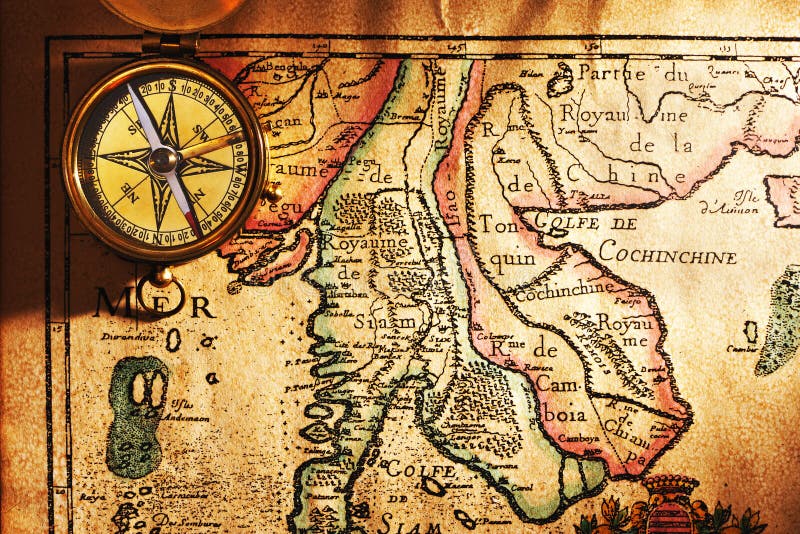 Compass And Chess On Old Map Stock Photo, Picture and Royalty Free Image.  Image 41531877.