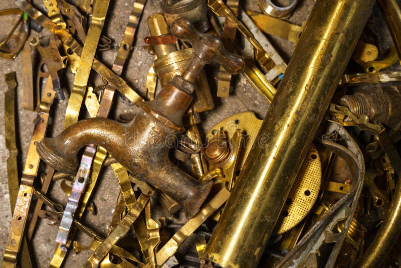 Yellow Brass Recycling Stock Photos - Free & Royalty-Free Stock