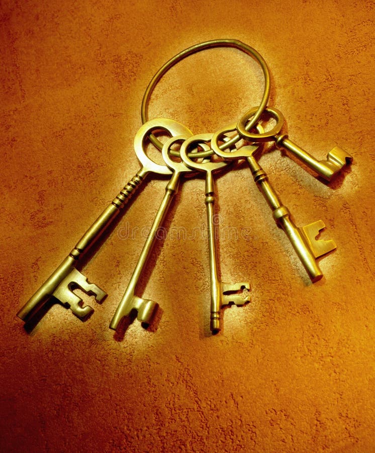 Old Brass Keys stock photo. Image of metal, wood, nails 7785720