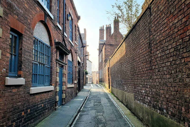 Old brick buildings in the Old Town of York, England