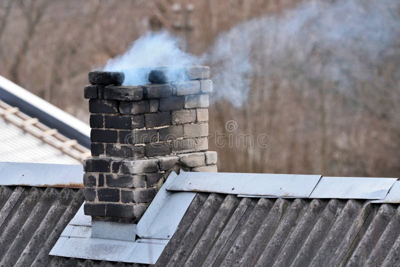 Old brick chimney stock photography