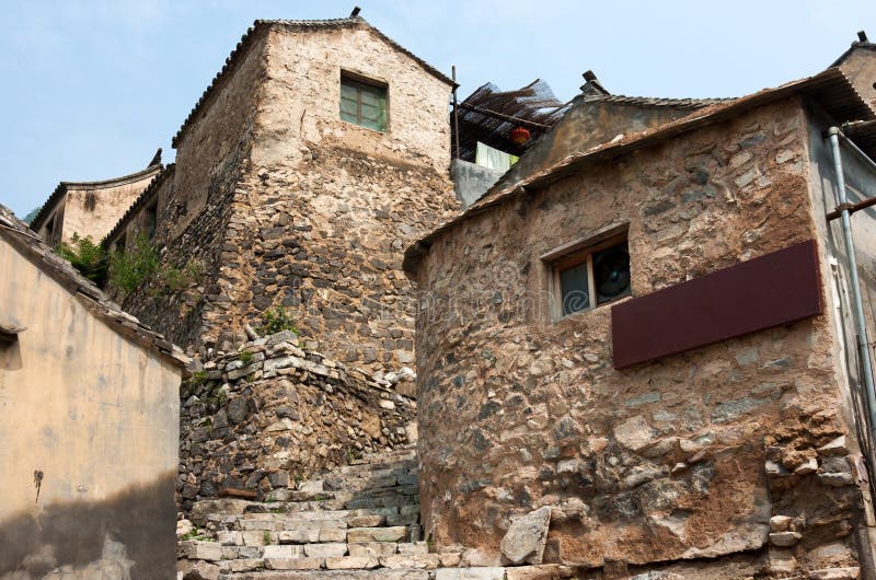 The old brick house of the ancient village