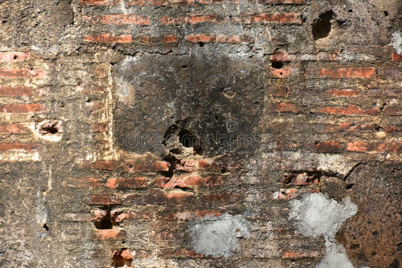 Old brick wall at Bosoboso Church in Antipolo, Philippines