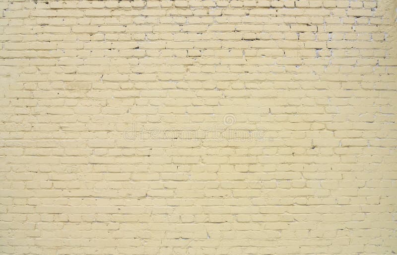 Old Brick Wall Painted Yellow White Paint Stock Photo Image of dirty