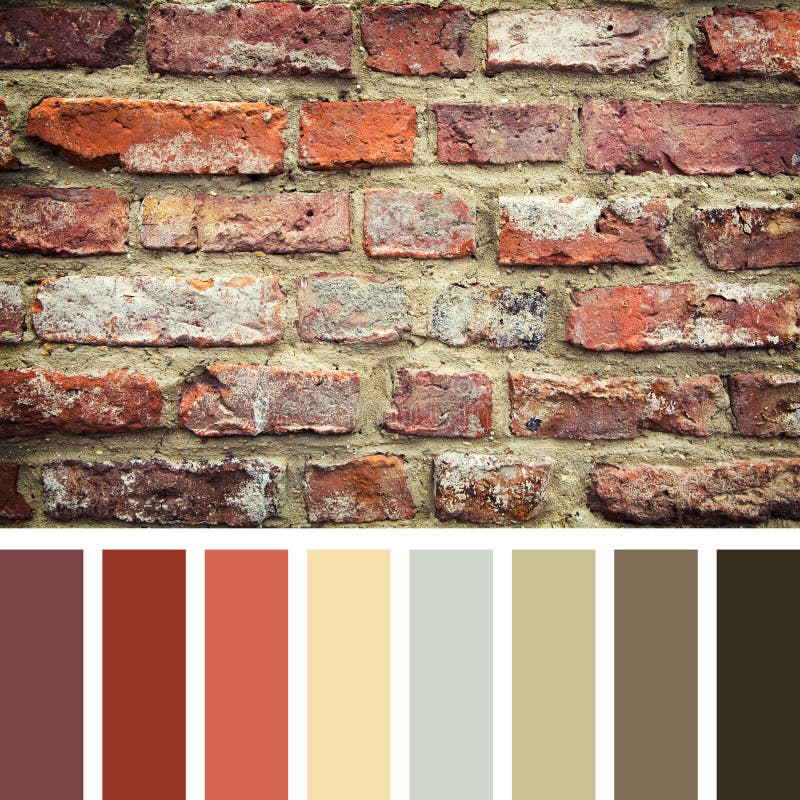 Old brick wall palette stock photo
