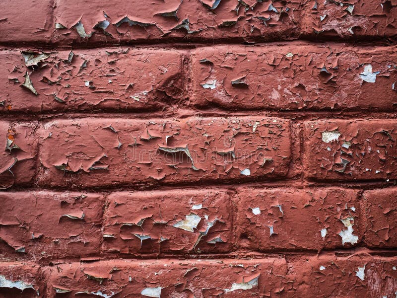 Old Brick Wall with Peeling Paint. Texture Stock Image Image of