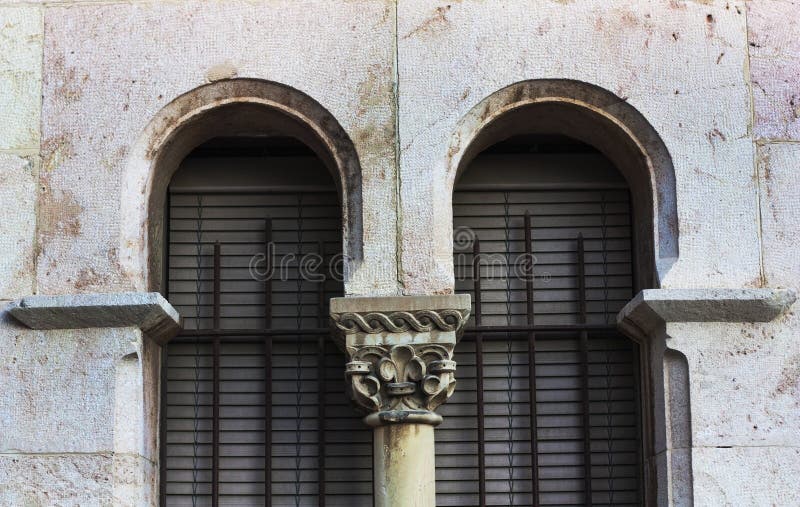 Old Brick Wall with Window, Arabic Style Stock Photo Image of