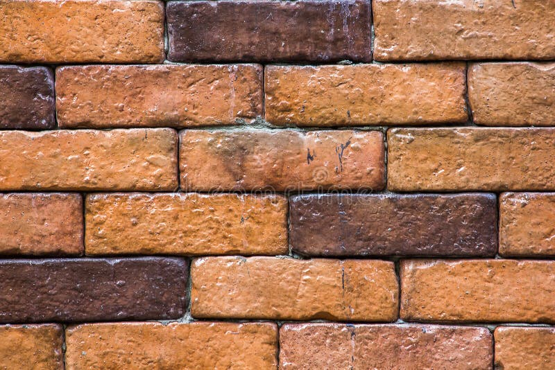 Old brick walls that are stacked in multiple layers stock photo