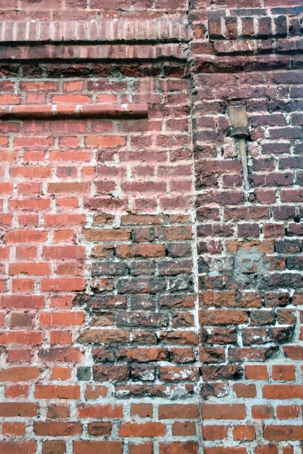 Old Bricks Wall, Color Vertical Photo. Stock Image Image of floor