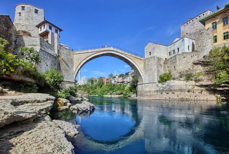 Download The Old Bridge, Mostar stock photo. Image of city, yugoslavia - 27283838