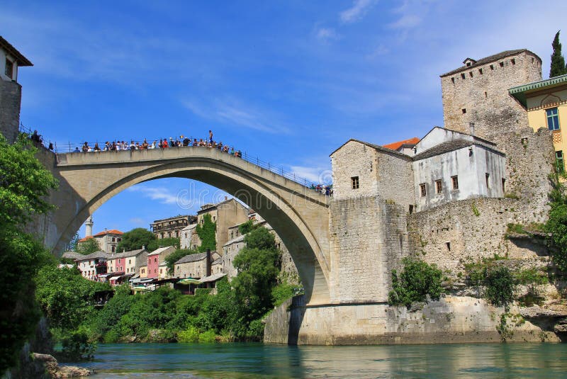The Old Bridge (Stari Most), Mostar, Bosnia and Herzegovina royalty free stock image The Old Bridge (Stari Most), Mostar, Bosnia and Herzegovina royalty free stock image