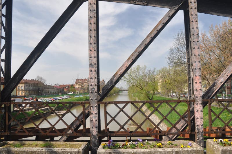 Old bridge from Timisoara Romania royalty free stock image