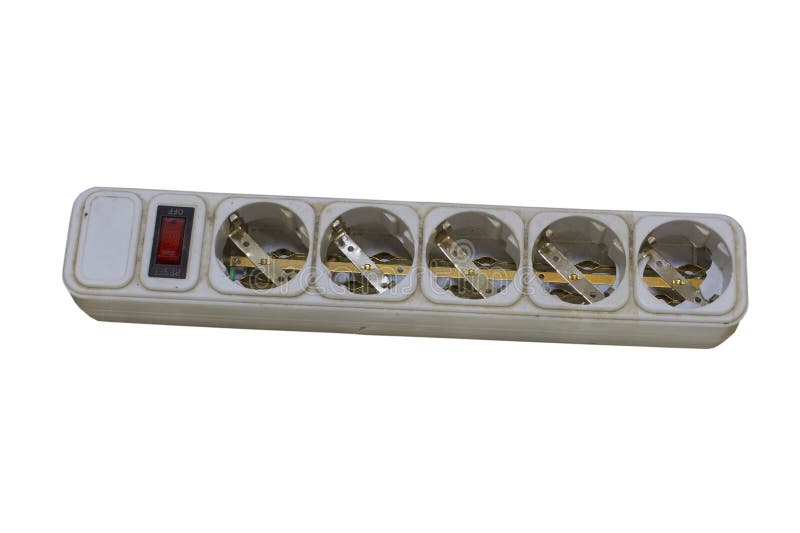 The electrical extension cord is broken,old broken electrical extension cord isolated on white background. Damaged extension cord stock images, royalty-free photos and pictures