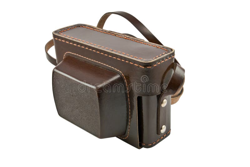 Old Brown Leather Camera Case Stock Photo Image of backgrounds