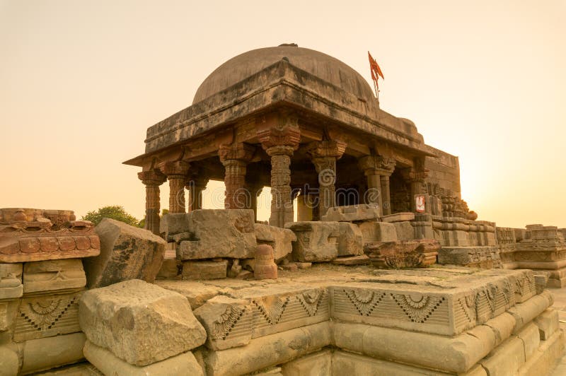 Old stone temple at Abhaneri shot at dusk royalty free stock photo Old stone temple at Abhaneri shot at dusk royalty free stock photo