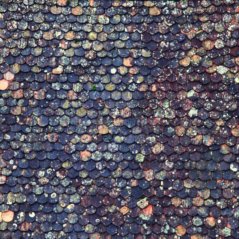 Old brown tile roof background royalty free stock image