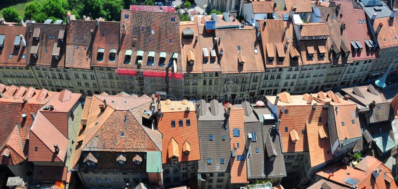 Old brown tile roofs royalty free stock images