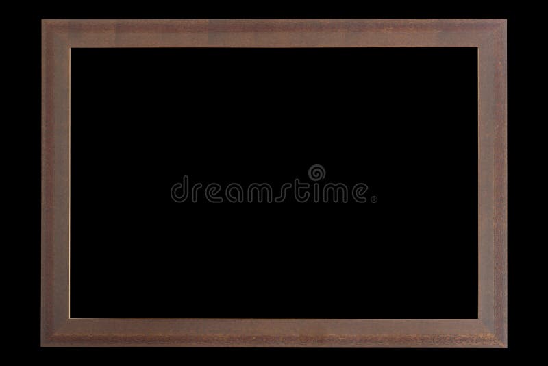 Old Brown Wood Frame Isolated on White Stock Image Image of parchment