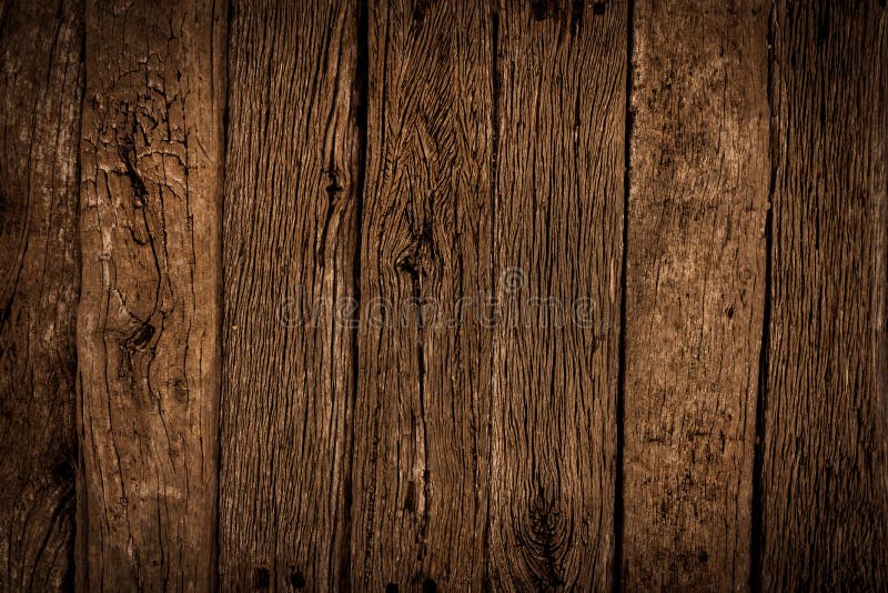 Old Brown Wood Texture Background. Dark Wooden Table Top View