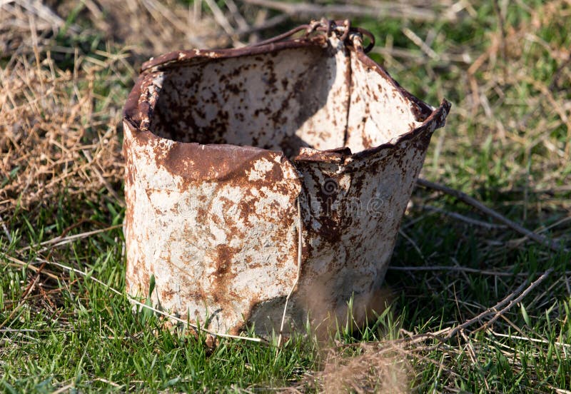 Old rusty bucket stock image. Image of antique, industrial 101374117