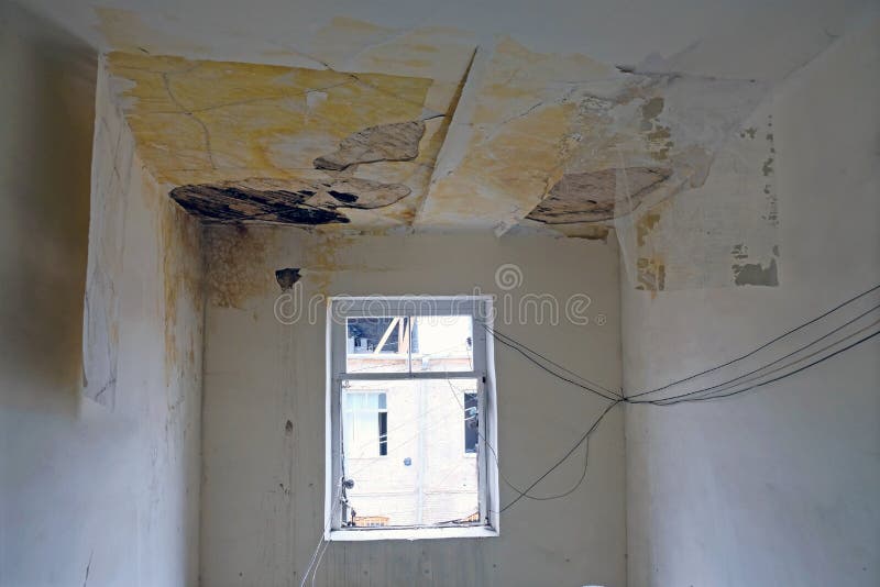 Old Building Inside Which Needs Repair Stock Image Image Of