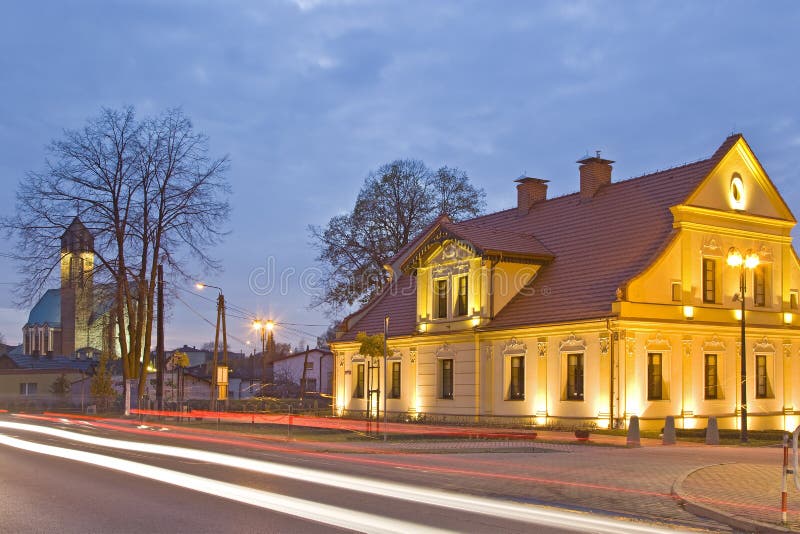 Old building at night