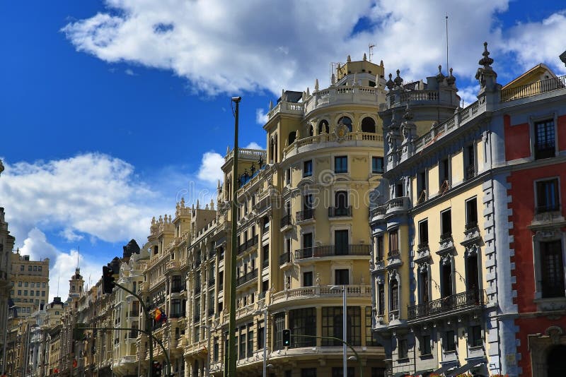 The Old Buildings in Madrid, Spain Stock Image Image of