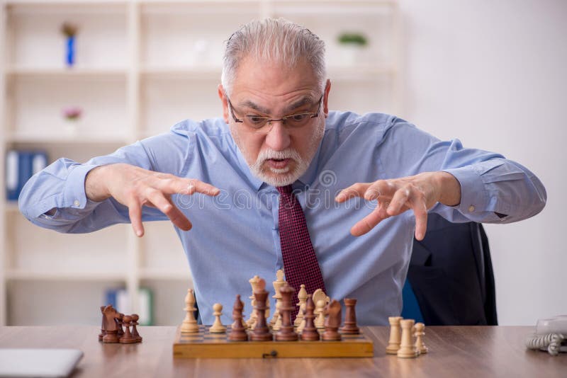 Man Plays Chess Against Himself Stock Photo 153490118