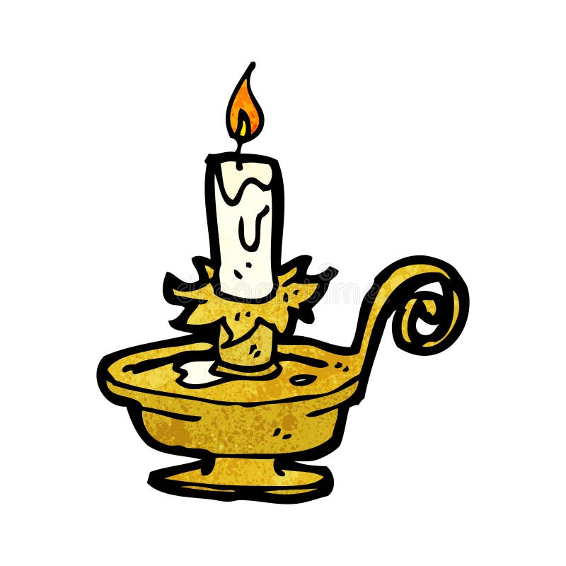 Old candle holder cartoon stock vector. Illustration of texture 38053919