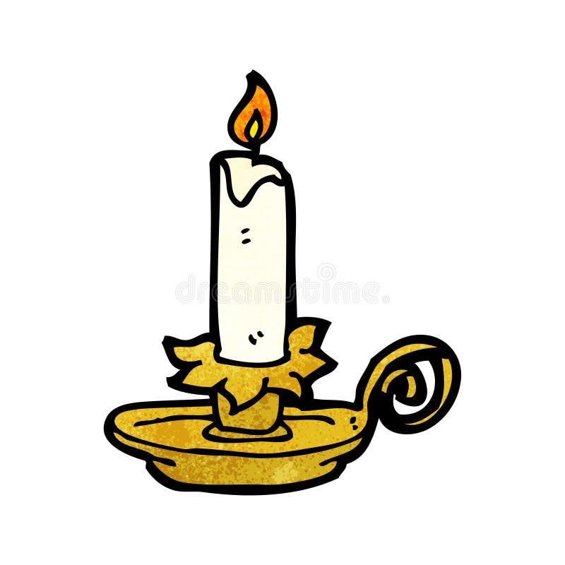 Old candle holder cartoon stock vector. Illustration of drawing 38054068