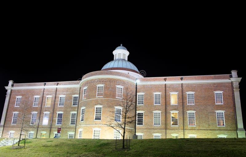 Illuminated Old capital museum building in Jackson Mississippi. Jackson mississippi stock images, royalty-free photos and pictures