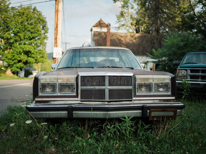 Old Car on the Side of the Road, Gaines, Pennsylvania Editorial Stock