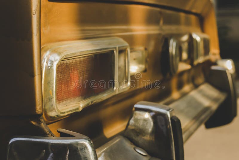 Old car tail lights stock image. Image of trunk, transport 136676519