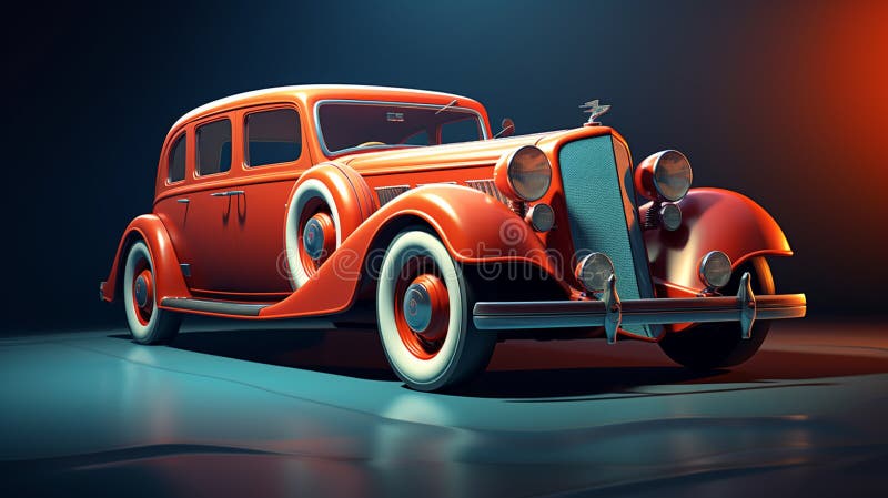 Old cars trunk lid open stock illustration. Illustration of transport