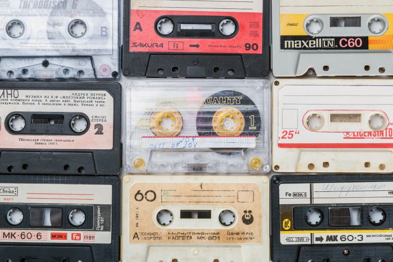 Old Cassette Tapes Over Background Editorial Photo - Image of hipster ...