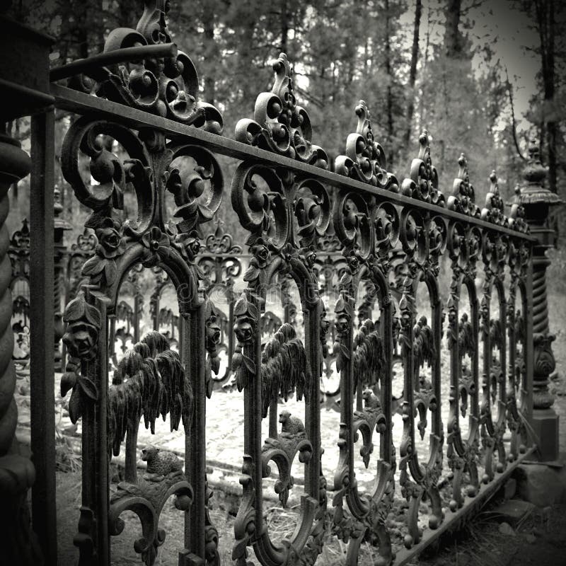 Old cast iron fence stock images Old cast iron fence stock images