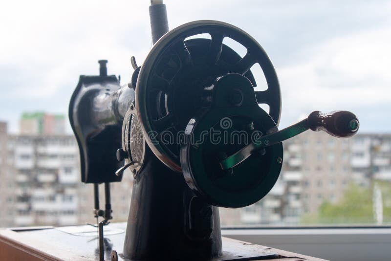 An Old Castiron Sewing Machine. Stock Photo Image of industrial