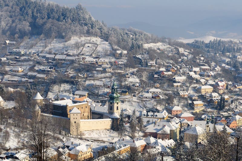 Starý hrad, Banská Štiavnica v zime,