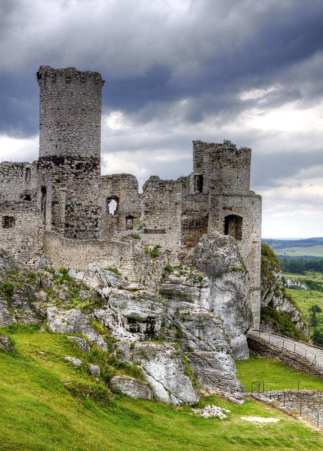 Old castle ruins in Poland in Europe